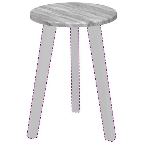 Blat stołu Szary dąb sonoma 30 x 30 x 1.5 cm na Arena.pl