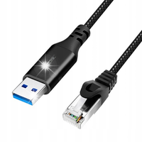 Kabel adapter LogiLink CU0404 Ethernet USB 3.0, A/M do RJ45/M, aktywny, 5 m