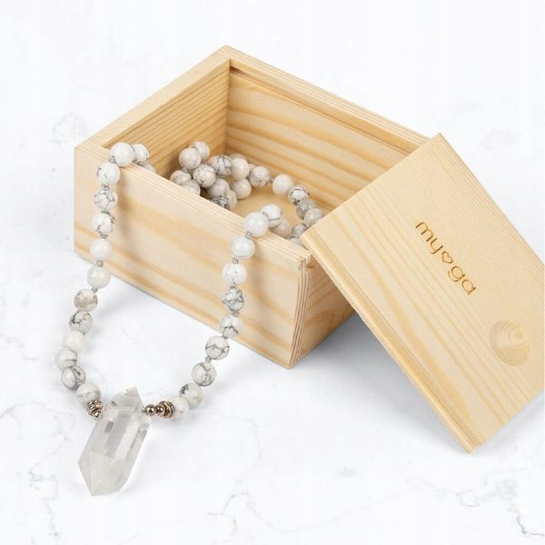 Naszyjnik Mala myga Kryształ górski Howlit zdjęcie 1