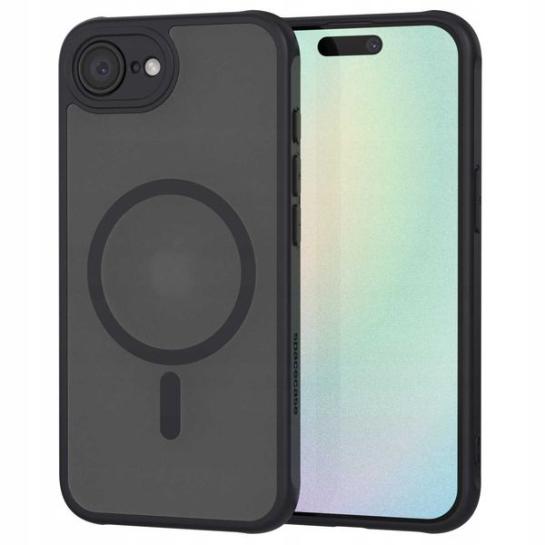 Spacecase Hybrid Mag Iphone 16E Black zdjęcie 3