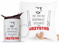 Zestaw Poduszka + Kubek Dla Stolarza Prezent Z Nadrukiem Ze Zdjęciem