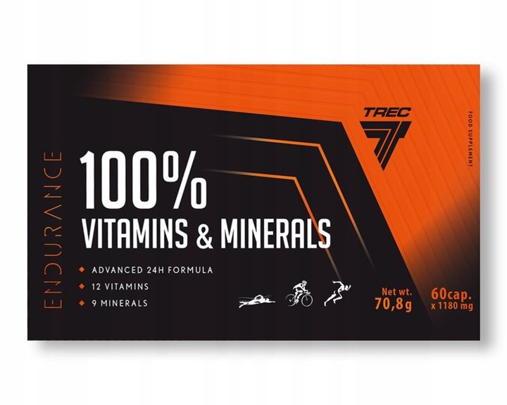 TREC ENDURANCE 100% VITAMINS & MINERALS 60 kap zdjęcie 2