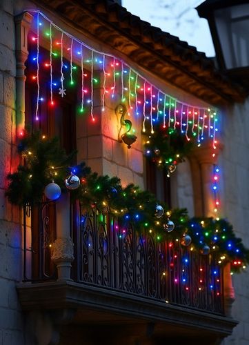 Lampki LED 1000 Kurtyna Świetlna Sople ZEWNĘTRZNE Girlanda multikolor na Arena.pl