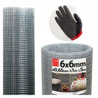 Siatka przeciw gryzoniom szkodnikom metalowa ocynk oko 6x6 h1m ⌀0,65 5m