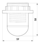 oprawka plastikowa z pierścieniem e27 czarna - ex-s9100007