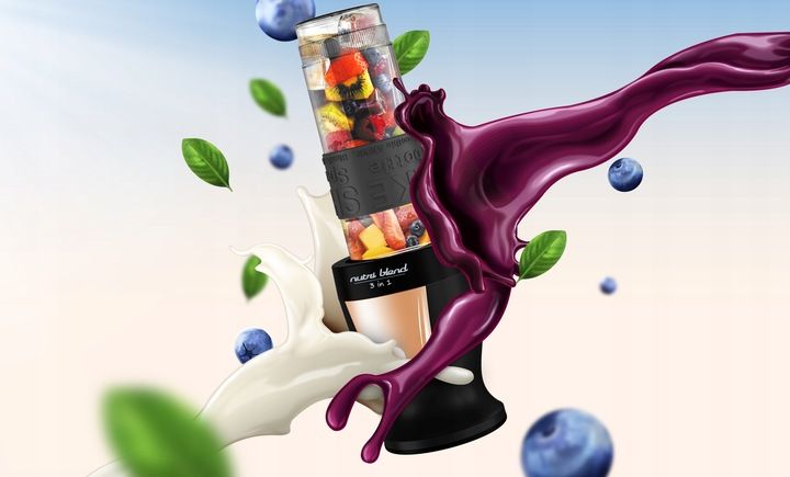BLENDER KIELICHOWY DO KOKTAJLI SMOOTHIE BUTELKI SIEKANIE MIELENIE BLEND&GO zdjęcie 5