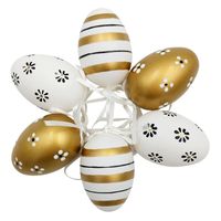 JAJKA WIELKANOCNE ZAWIESZKI JAJKO DO ZAWIESZENIA BIAŁE ZŁOTE PISANKI 6szt