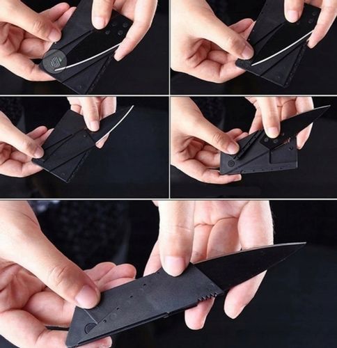 Karta nóż rozkładany survival card scyzoryk grzyby ukryty malutki nożyk hit na Arena.pl