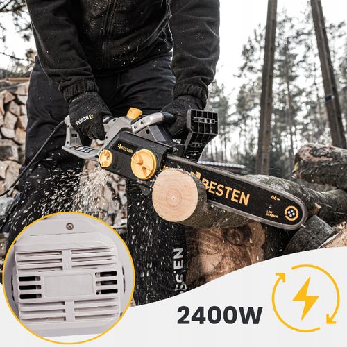 PIŁA ŁAŃCUCHOWA PILARKA ELEKTRYCZNA DO DREWNA 2400W PROWADNICA 40CM + OLEJ na Arena.pl