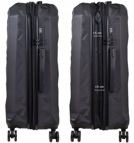 DUŻA WALIZKA SUNBAG - MODEL CRYSTAL Z POSZERZENIEM pojemność 80 LITRÓW na Arena.pl