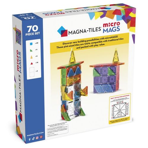 Klocki magnetyczne microMAGS 70 elementów Magna Tiles na Arena.pl
