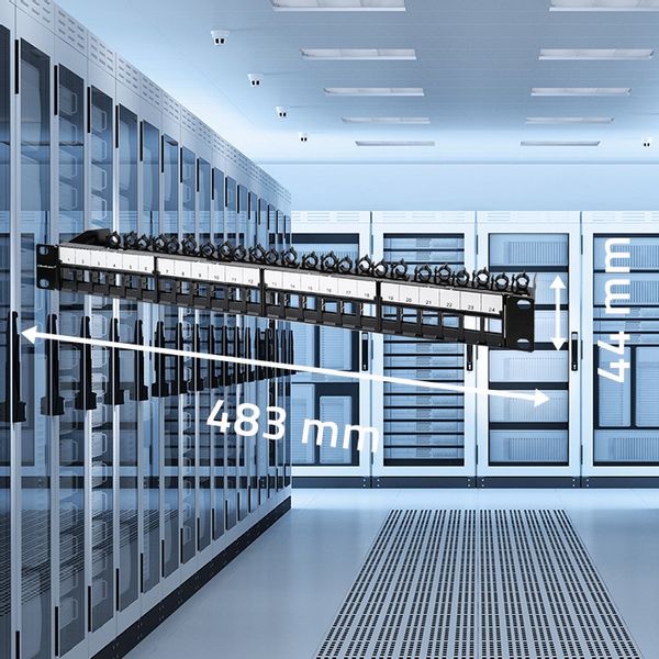Qoltec Solidny stalowy Patch panel do szaf RACK 19'' 24 porty 1U UTP zdjęcie 5