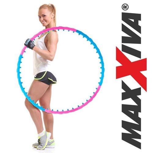 MAXXIVA Obręcz do masażu Hula Hoop, 100 cm, niebiesko-różowa na Arena.pl