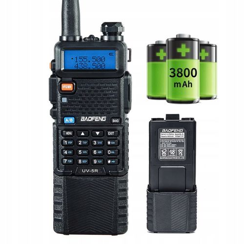 Baofeng UV-5R 8W 3800mAh KRÓTKOFALÓWKA RADIOTELEFON WALKIE TALKIE SKANER na Arena.pl