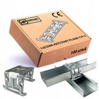 ŁĄCZNIK KRZYŻOWY PŁASKI DO PROFILI CD 60 PŁYT GK SUFITÓW 100szt.