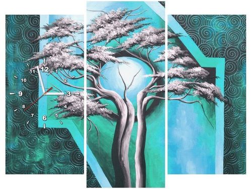 90CM 70 ZEGAR 3 ELEM DRZEWO O PÓŁNOCY SCIENNY DRUK na Arena.pl