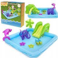 WODNY PARK ZABAW DLA DZIECI BRODZIK DZIECIĘCY ZE ZJEŻDŻALNIĄ BESTWAY 53052