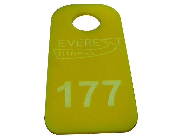 Brelok z plexi kolor żółty 4x7 cm, grubość 3mm - 50szt. zdjęcie 1