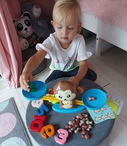 Gra Edukacyjna Małpka Waga Szalkowa Nauka Liczenia Zabawka dla Dzieci na Arena.pl