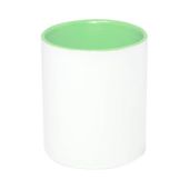 Ceramiczny pojemnik na długopisy z jasnozielonym wnętrzem do sublimacji