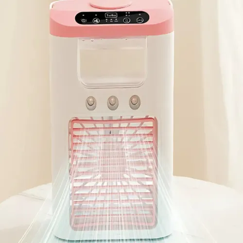 Wentylator z nawilżaczem wody na biurko usb rgb led 3 stopnie prędkości na Arena.pl