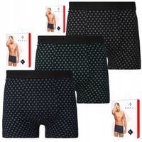 Bokserki Męskie Bawełniane Gładkie KLASYCZNE Z LOGO MORAJ ZESTAW 3-PAK - M