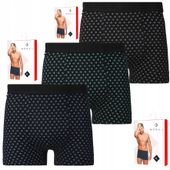 Bokserki Męskie Bawełniane Gładkie KLASYCZNE Z LOGO MORAJ ZESTAW 3-PAK - M