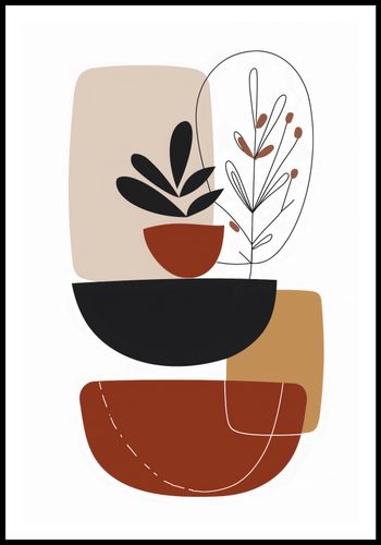 Plakat 61x90,5cm Botaniczna Abstrakcja na Arena.pl