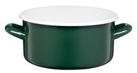 Rondel emaliowany gładki garnek niski 20 cm 3,0 l zielony butelkowa zieleń