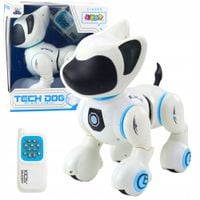 2X Piesek Interaktywny Robot Pies Pilot Światło Dźwięk Biały Niebieski