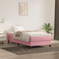 Łóżko typu Box Spring bez materaca Różowe 80x220 cm Aksamit