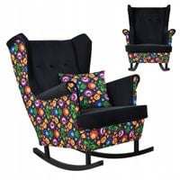 Fotel uszak Ari Print Duo bujany skandynawski Family Meble góralski