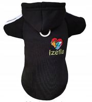 IZEFIA CIEPŁA BLUZA DLA PSA CZARNA ROZMIAR XL DLA MALEGO PSA