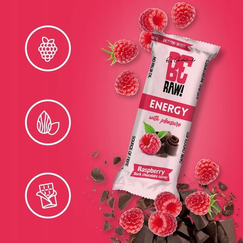 Baton energetyczny BeRAW Energy Raspberry Chocolate malinowy fit na Arena.pl
