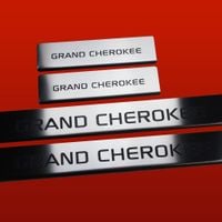 Listwa progowa JEEP GRAND CHEROKEE MK3 WK Stal nierdzewna 304 mat z czarnym