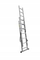 DRABINA ALUMINIOWA 3-ELEMENTOWA EASY 297CM 666 SZCZEBLI BR-00-4216 BRAKET
