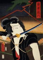 Plakat 13x18cm Aktor 3, Kunichika Japoński Vintage do Salonu