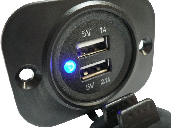 42606 ROZG.ŁADOWARKA 12/24V 2xUSB-2,1A-DEDAL zdjęcie 4