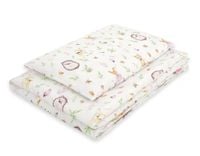 Pościel dla dzieci 2-częściowa bawełniana 120x90 cm - leśna delikatność