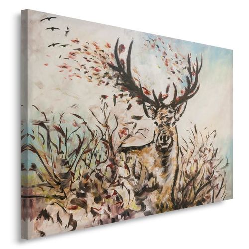 Obraz na płótnie - Canvas, Jesienny jeleń 100x70 na Arena.pl
