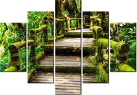 105CM 150CM OBRAZ 5 ELEM DREWNIANY MOSTEK DRUK