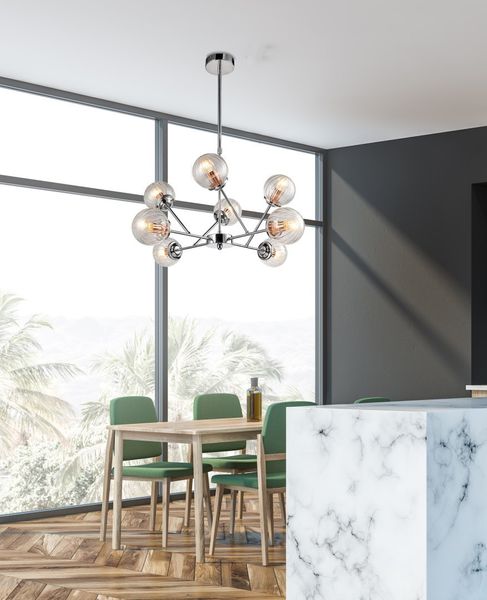 Best zwis 8x40W E14 chrom+miedź zdjęcie 5