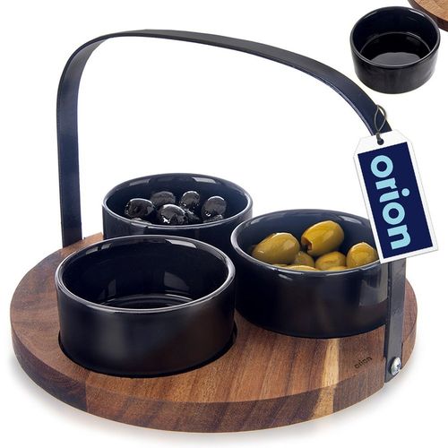 Miseczki na przekąski ceramiczne BLACK 130 ml 4 el. na Arena.pl
