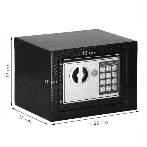 SEJF DOMOWY STALOWY KASETKA ZAMEK ELEKTRONICZNY CYFROWY SZYFR KLUCZ SOLIDNY na Arena.pl