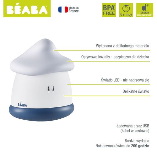 MINERAL lampka nocna LED przenośna Pixie BEABA na Arena.pl
