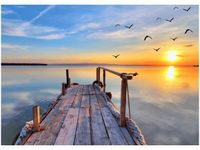 50X70CM DREWNIANY POMOST OBRAZ POKOJU DREWNINE