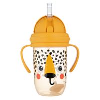 CANPOL KUBEK NIEKAPEK BIDON Z OBCIĄŻONĄ SŁOMKĄ GEPARD