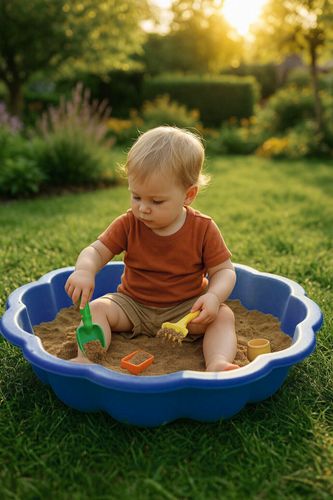 piaskownica plastikowa Kwiatek 2 76 cm - niebieski na Arena.pl