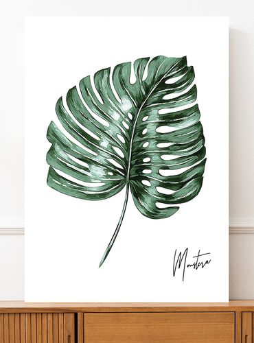 Plakat monstera podpis 21x29,7 cm A4 na Arena.pl