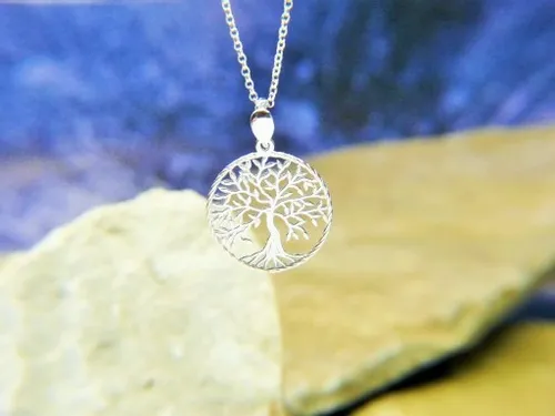 KOMPLET DRZEWO ŻYCIA DRZEWKO SZCZĘŚCIA srebro 925 na Arena.pl